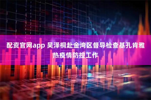 配资官网app 吴泽桐赴金湾区督导检查基孔肯雅热疫情防控工作