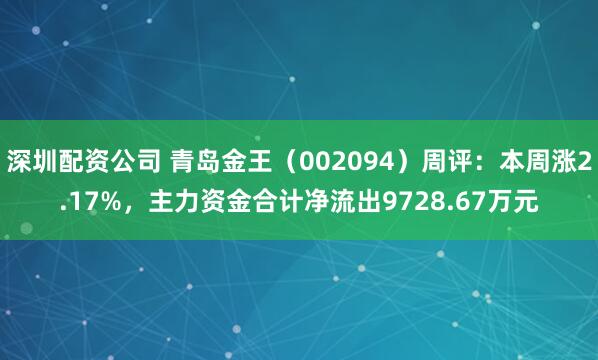 深圳配资公司 青岛金王（002094）周评：本周涨2.17%，主力资金合计净流出9728.67万元